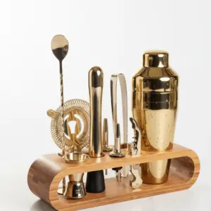 Professional 10-piece bartender kit with bamboo stand – Brew Grind Supply Co.